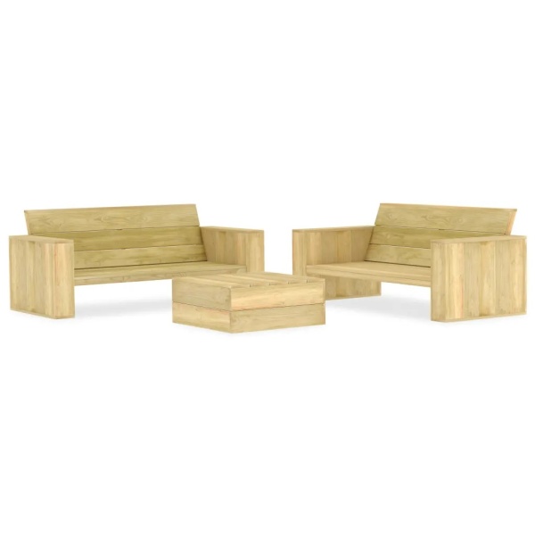 Set Mobilier De Grădină 3 Piese Lemn De Pin Tratat 3053199